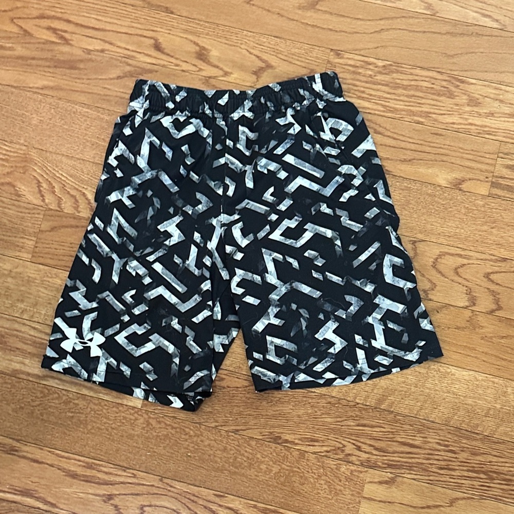 Under Armour Black and White Patterned Shorts